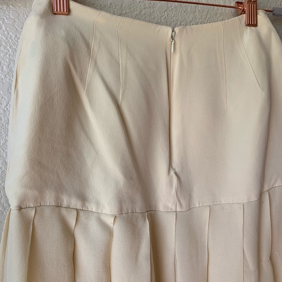 Vintage Ellen Tracy Yellow Silk Skirt - Picture 6 of 7